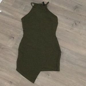 Asymmetrical green bodycon dress from windsor